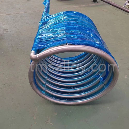 ASTM B338 Gr2 Pure Titanium Spiral Tube Coil ASTM B338 Gr2 Pure Titanium Spiral Tube Coil