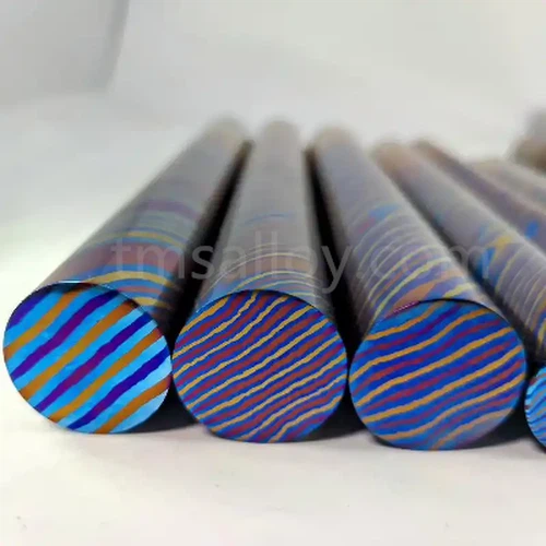 Titanium Zirconium Damascus bar Titanium Zirconium Damascus bar